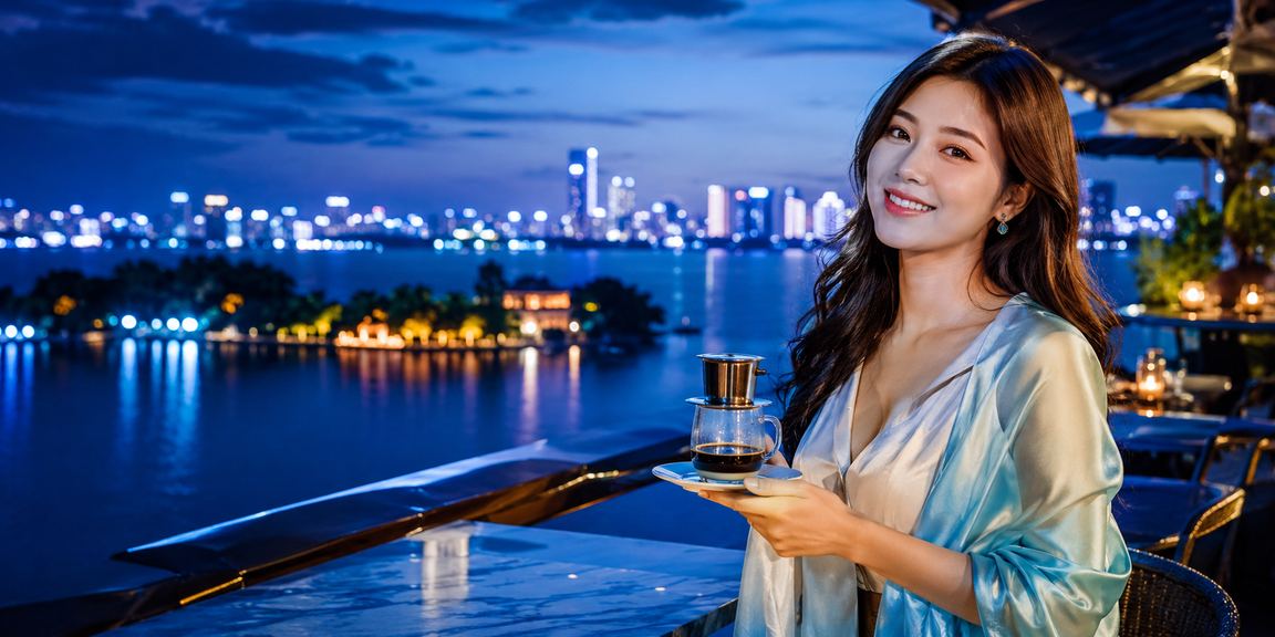 Người dùng Hà Nội xem kết quả xổ số buổi tối bên ly cà phê